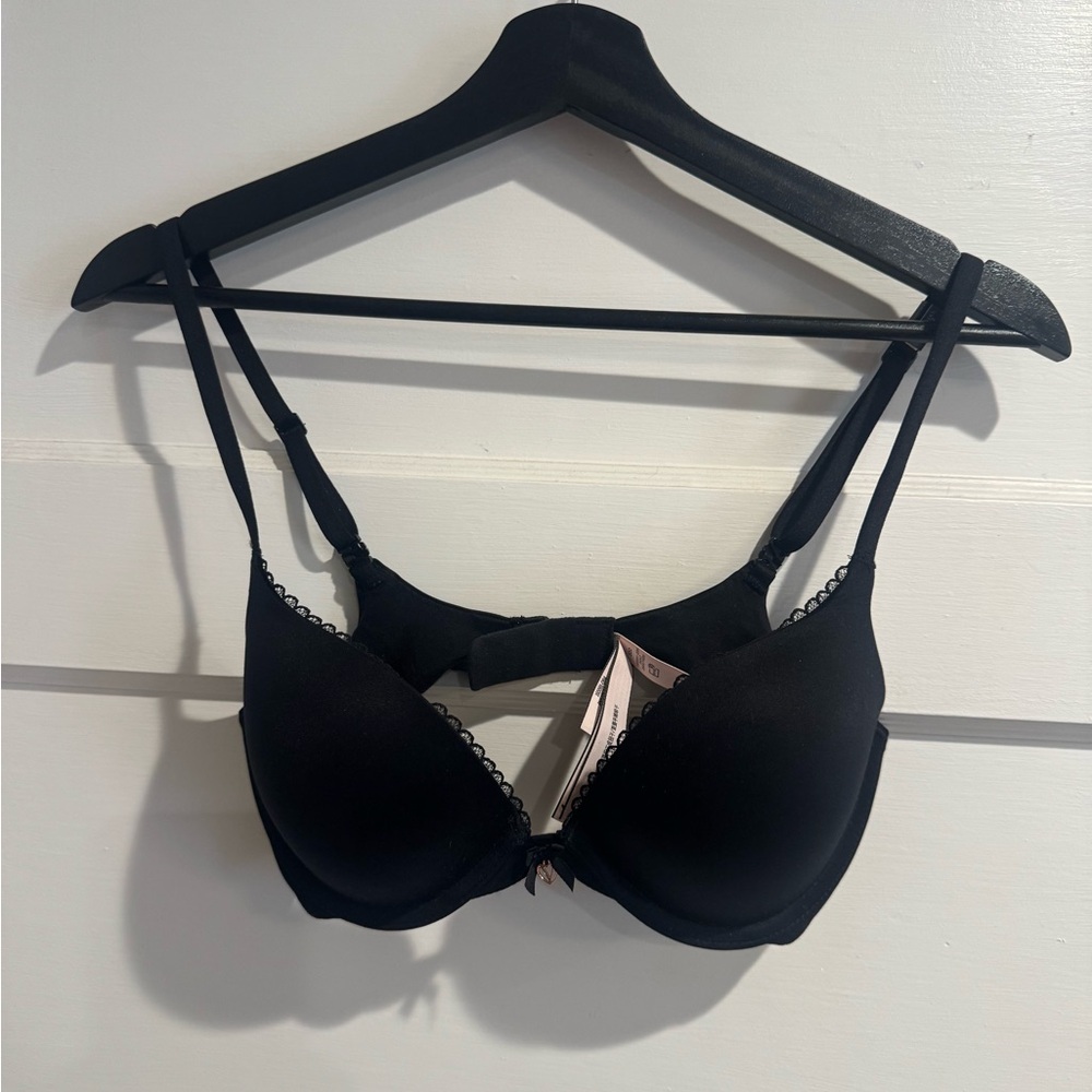 Victoria's Secret Black Lace Trim Bra